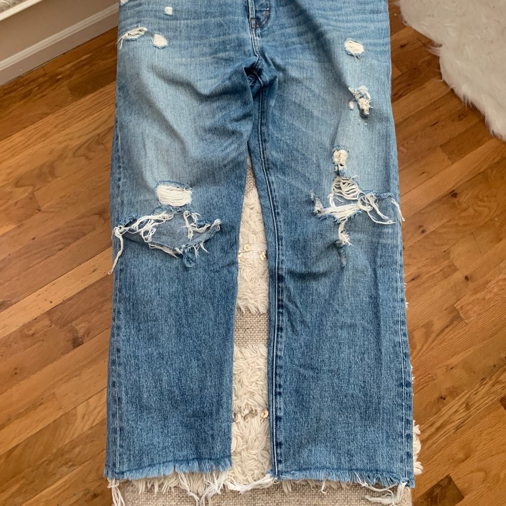 Madewell Rivet & Thread Ripped Retro Straight Jean - Picture 9 of 15